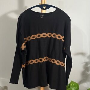 Andree Black and Tan Sweater